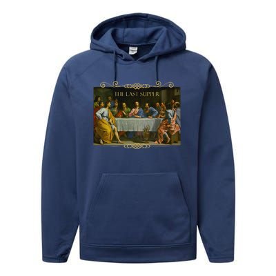 The Last Supper Painting Catholic Easter Jesus Lent Performance Fleece Hoodie