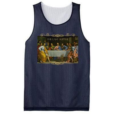 The Last Supper Painting Catholic Easter Jesus Lent Mesh Reversible Basketball Jersey Tank