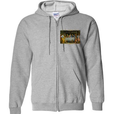 The Last Supper Painting Catholic Easter Jesus Lent Full Zip Hoodie