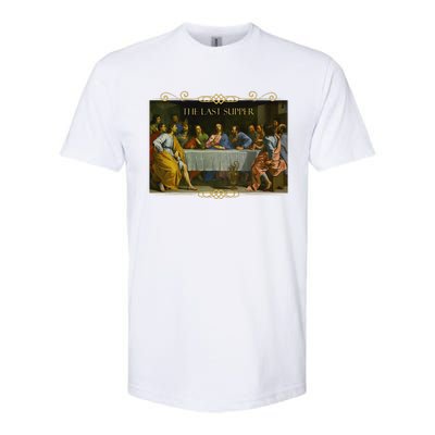 The Last Supper Painting Catholic Easter Jesus Lent Softstyle CVC T-Shirt