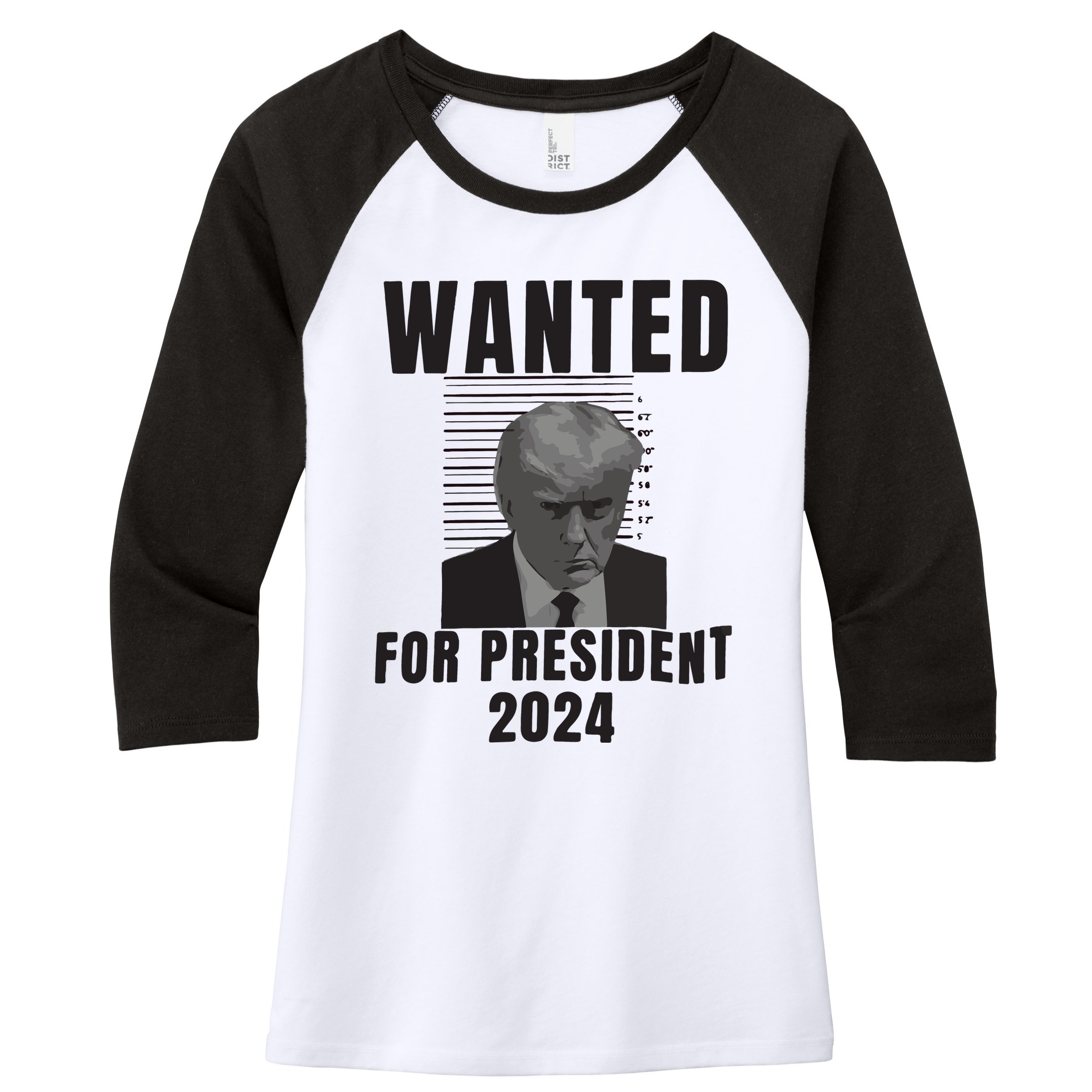 Trump Legend Save America Trump Not Guilty Women's Tri-Blend 3/4-Sleeve Raglan Shirt