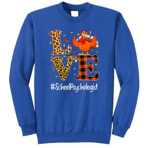 Thanksgiving Love School Psychologist Turkey Autumn Fall Sweatshirt