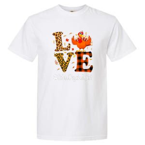 Thanksgiving Love School Psychologist Turkey Autumn Fall Garment-Dyed Heavyweight T-Shirt