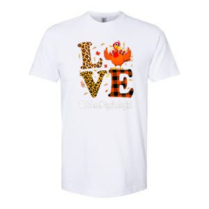 Thanksgiving Love School Psychologist Turkey Autumn Fall Softstyle CVC T-Shirt