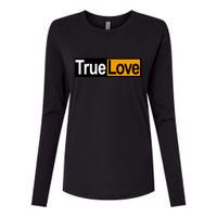 True Love Spoof Logo Womens Cotton Relaxed Long Sleeve T-Shirt