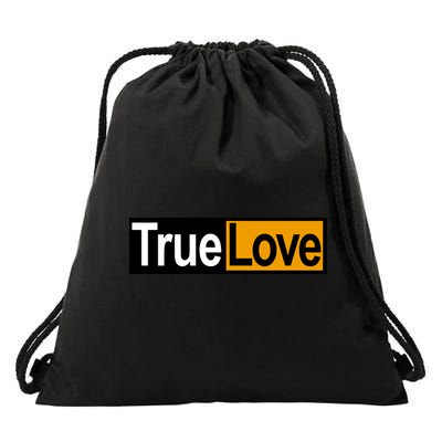True Love Spoof Logo Drawstring Bag