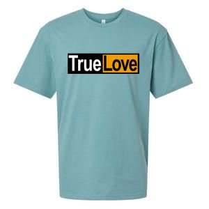 True Love Spoof Logo Sueded Cloud Jersey T-Shirt