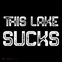This Lake Sucks Funny Fishing Flexfit Unipanel Trucker Cap