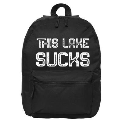 This Lake Sucks Funny Fishing 16 in Basic Backpack