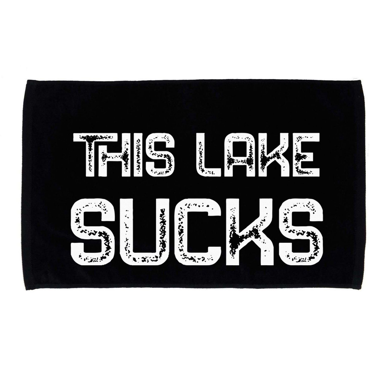 This Lake Sucks Funny Fishing Microfiber Hand Towel