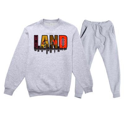 The Land Sports Fan Gear Premium Crewneck Sweatsuit Set