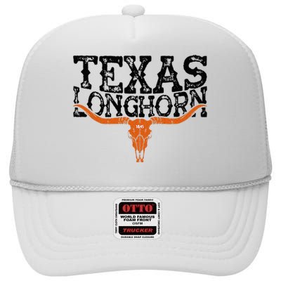 Texas Lone Star State Since 1845 Cowboy And Rodeo Texas High Crown Mesh Back Trucker Hat