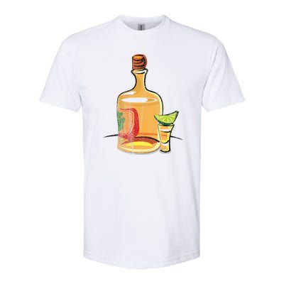 Tequila Lime Salt Tequila Bottle Lover Gift Softstyle® CVC T-Shirt