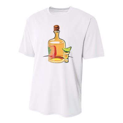 Tequila Lime Salt Tequila Bottle Lover Gift Youth Performance Sprint T-Shirt