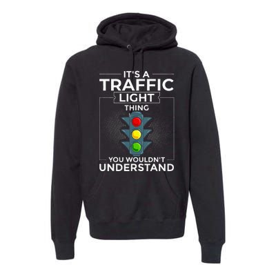 Traffic Light Sign Green Yellow Red Stop Stoplight Premium Hoodie