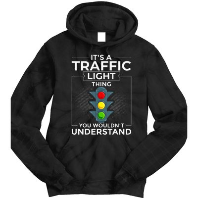 Traffic Light Sign Green Yellow Red Stop Stoplight Tie Dye Hoodie