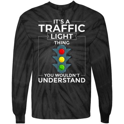 Traffic Light Sign Green Yellow Red Stop Stoplight Tie-Dye Long Sleeve Shirt