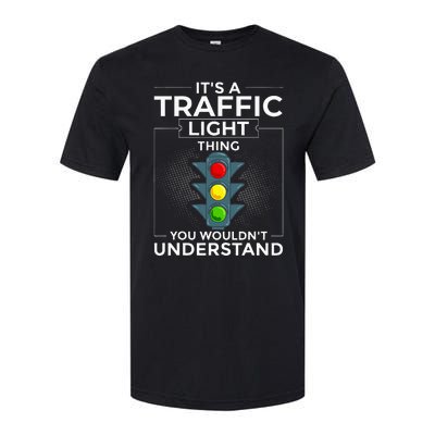 Traffic Light Sign Green Yellow Red Stop Stoplight Softstyle CVC T-Shirt