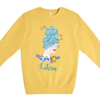 The Libra Sign Astrology Gift Premium Crewneck Sweatshirt