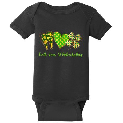 Tooth Love St Patricks Day Dental Hygiene Hygienist Dentist Baby Bodysuit