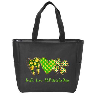 Tooth Love St Patricks Day Dental Hygiene Hygienist Dentist Zip Tote Bag