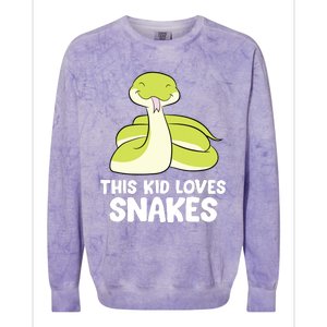 This Loves Snakes Toddlers Snakes Colorblast Crewneck Sweatshirt