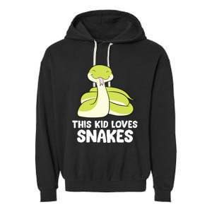 This Loves Snakes Toddlers Snakes Garment-Dyed Fleece Hoodie