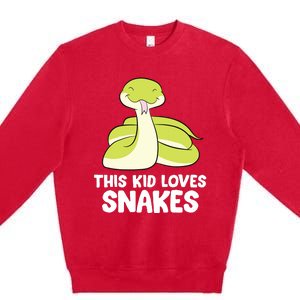 This Loves Snakes Toddlers Snakes Premium Crewneck Sweatshirt