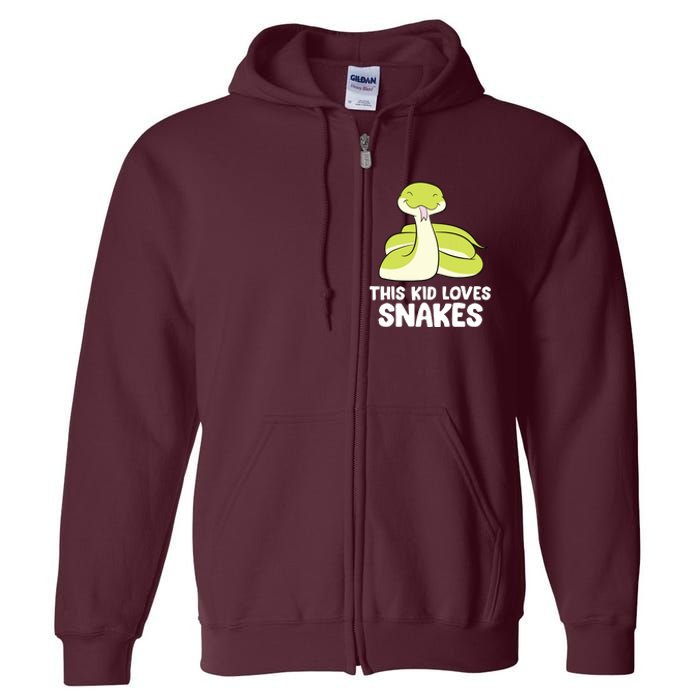 This Loves Snakes Toddlers Snakes Full Zip Hoodie