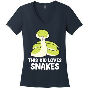 This Loves Snakes Toddlers Snakes Women's V-Neck T-Shirt