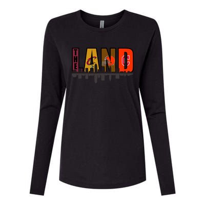 The Land Sports Fan Gear Womens Cotton Relaxed Long Sleeve T-Shirt