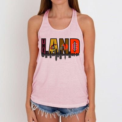 The Land Sports Fan Gear Women's Knotted Racerback Tank