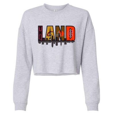 The Land Sports Fan Gear Cropped Pullover Crew