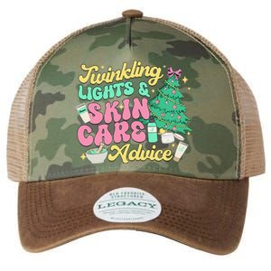 Twinkling Lights & Skin Care Advice Dermatology Nurse Xmas Legacy Tie Dye Trucker Hat