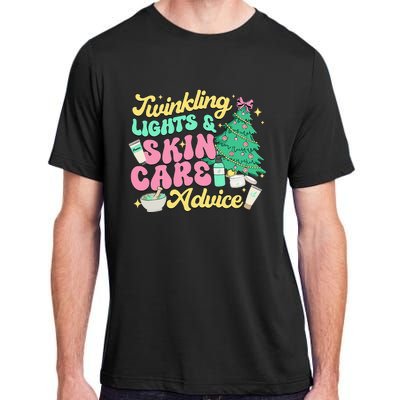 Twinkling Lights & Skin Care Advice Dermatology Nurse Xmas Adult ChromaSoft Performance T-Shirt