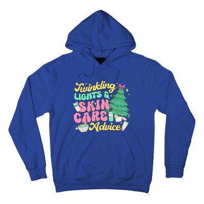 Twinkling Lights & Skin Care Advice Dermatology Nurse Xmas Hoodie