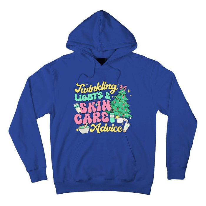 Twinkling Lights & Skin Care Advice Dermatology Nurse Xmas Hoodie