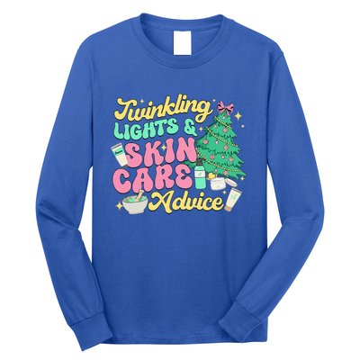 Twinkling Lights & Skin Care Advice Dermatology Nurse Xmas Long Sleeve Shirt