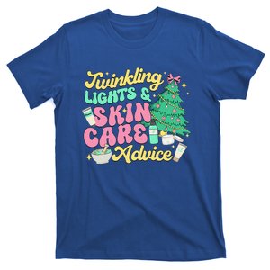 Twinkling Lights & Skin Care Advice Dermatology Nurse Xmas T-Shirt