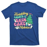 Twinkling Lights & Skin Care Advice Dermatology Nurse Xmas T-Shirt