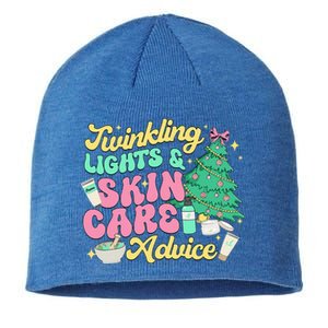 Twinkling Lights & Skin Care Advice Dermatology Nurse Xmas Sustainable Beanie