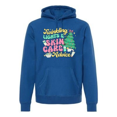 Twinkling Lights & Skin Care Advice Dermatology Nurse Xmas Premium Hoodie