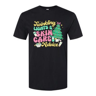 Twinkling Lights & Skin Care Advice Dermatology Nurse Xmas Softstyle CVC T-Shirt