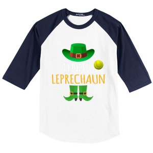 Tennis Leprechaun St Patricks Day Tennis Ball Great Gift Baseball Sleeve Shirt