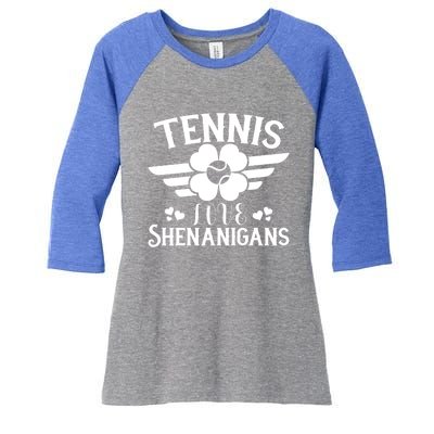 Tennis Love Shenanigans Great Gift St Patrick Day Gift Women's Tri-Blend 3/4-Sleeve Raglan Shirt