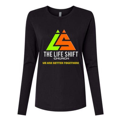 The Life Shift Church Church Logo Design 2 Womens Cotton Relaxed Long Sleeve T-Shirt