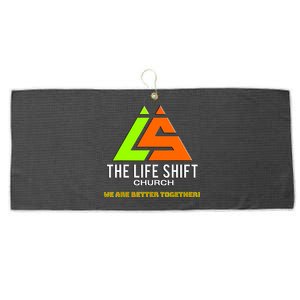 The Life Shift Church Church Logo Design 2 Large Microfiber Waffle Golf Towel