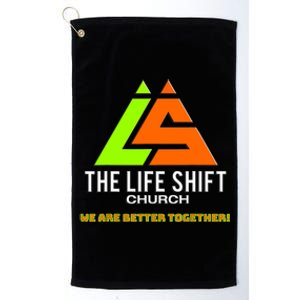 The Life Shift Church Church Logo Design 2 Platinum Collection Golf Towel