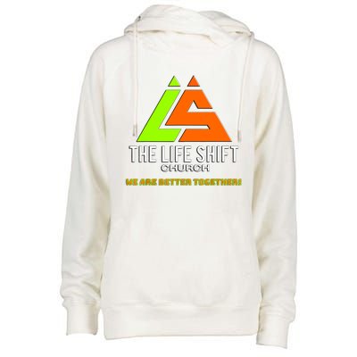 The Life Shift Church Church Logo Design 2 Womens Funnel Neck Pullover Hood