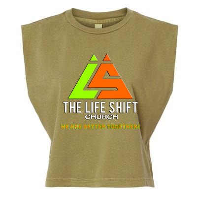 The Life Shift Church Church Logo Design 2 Garment-Dyed Women's Muscle Tee